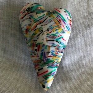 Handcrafted Heart shaped lapel Pin/brooch